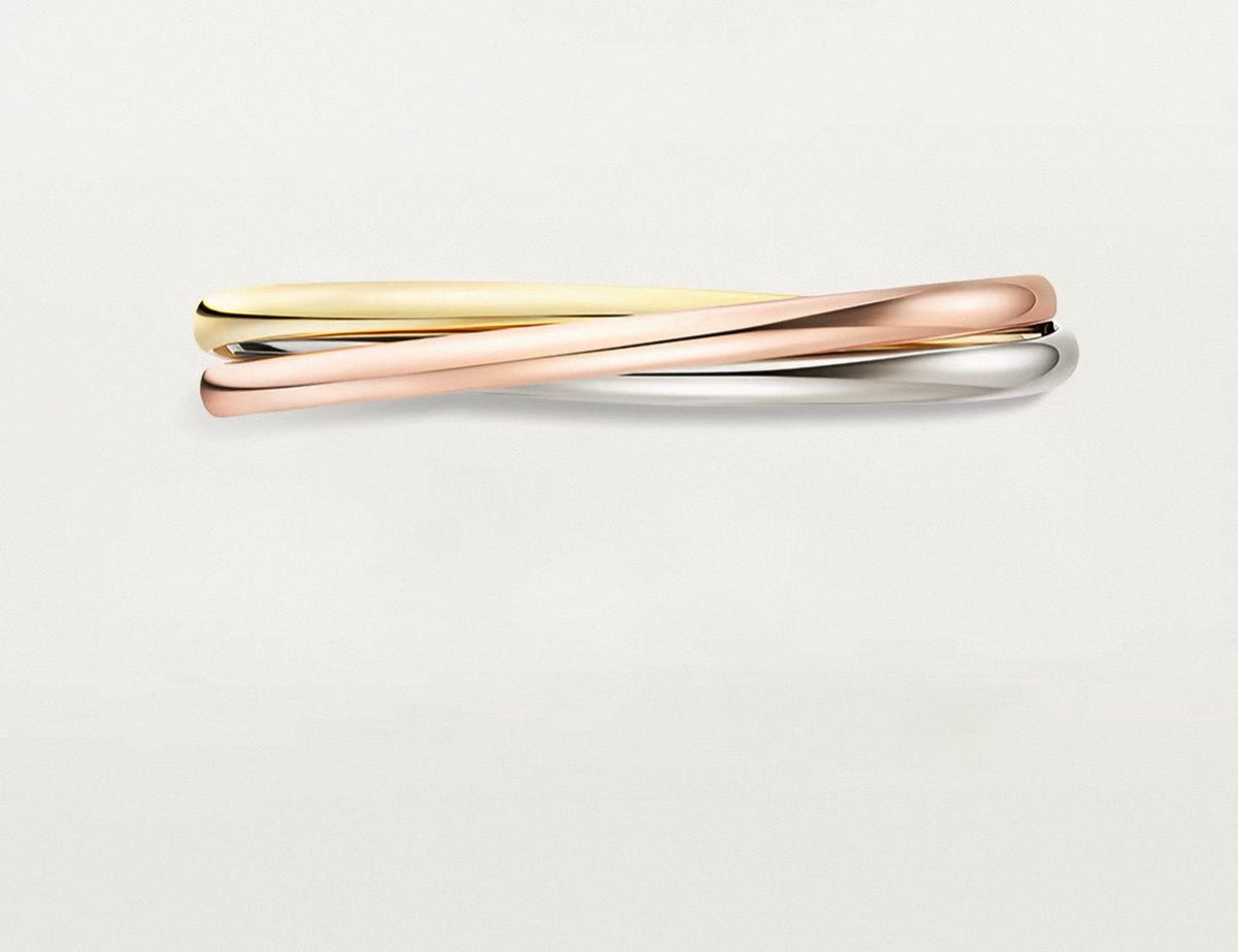 [Royal]TRINITY COLLECTION CLASSIC THREE-COLOUR GOLD TRIPLE BAND BANGLE
