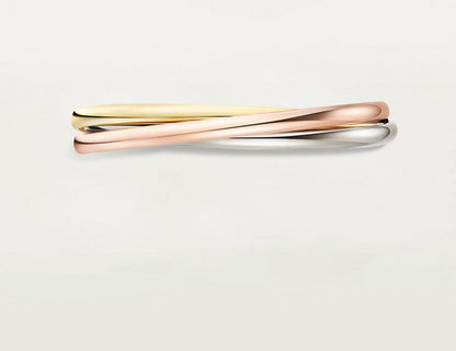 [Royal]TRINITY COLLECTION CLASSIC THREE-COLOUR GOLD TRIPLE BAND BANGLE