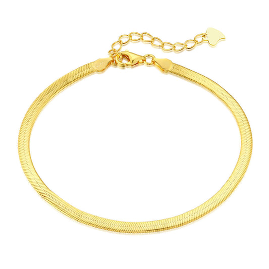 [Royal Jewellery]Flat Snake Bone Chain Blade Necklace