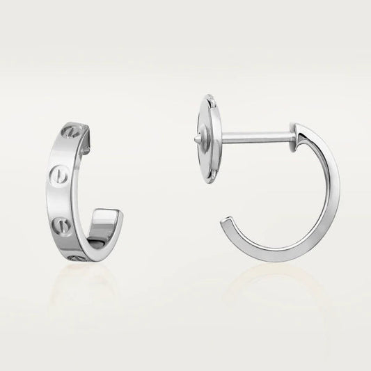 [Royal Jewellery]LOVE EARRINGS 2.65MM SILVER