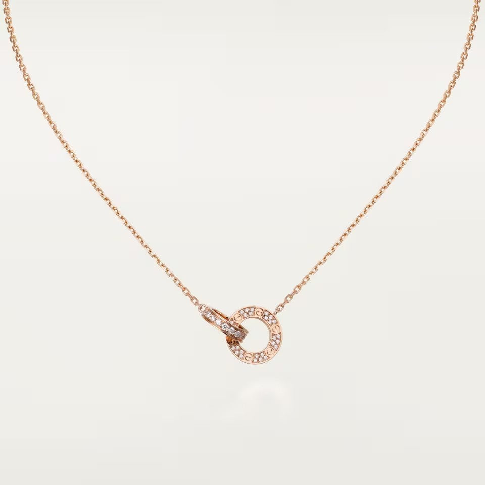 [Royal] LOVE  FULL DIAMOND PENDANT NECKLACE