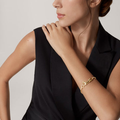 [Royal] PANTHERE HALF DIAMOND ON CHAIN BRACELET