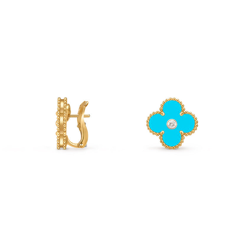[Royal]CLOVER 15MM MOP DIAMOND EARRINGS COLLECTION