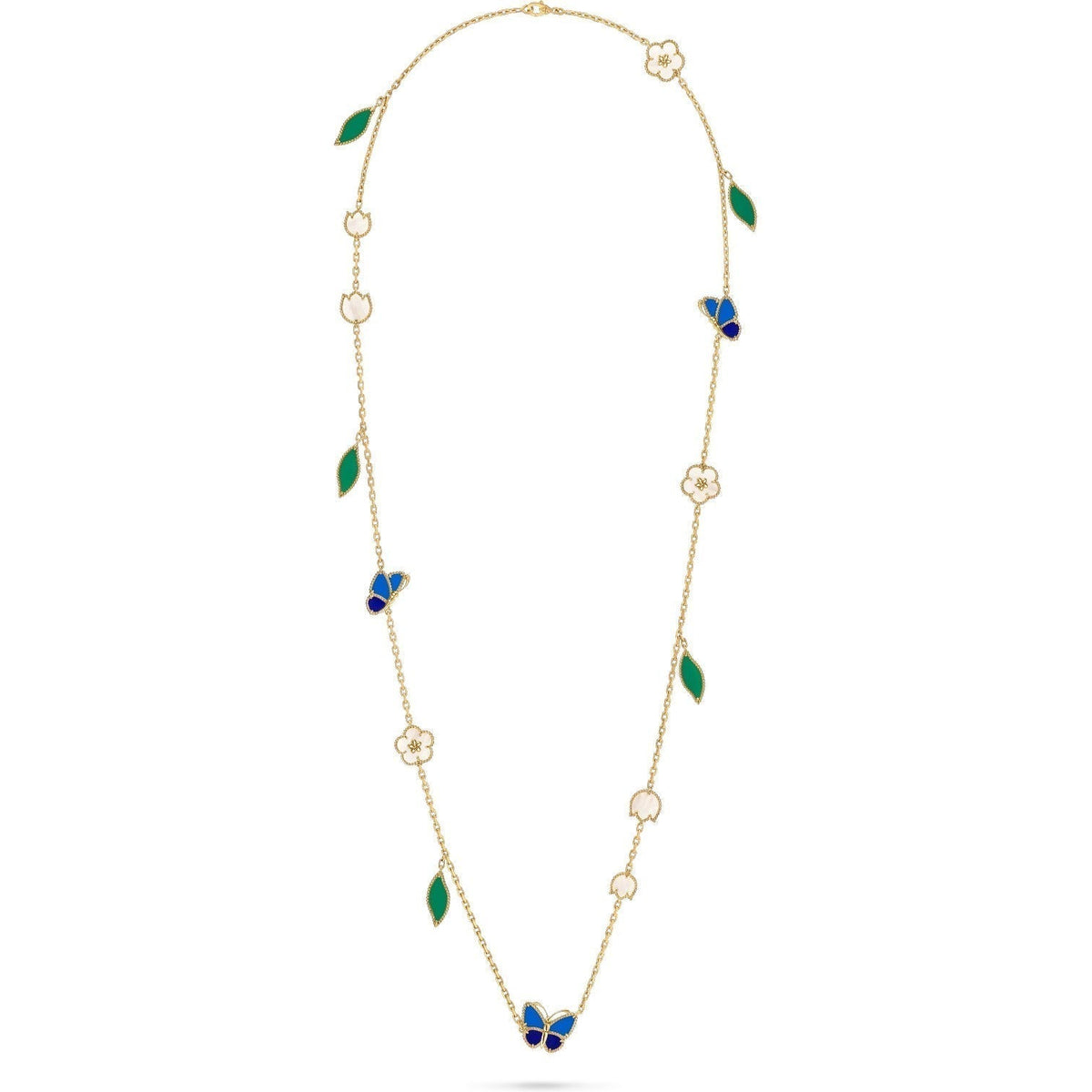 [Royal Jewellery]LUCKY SPRING BUTTERFLY 15 FLOWER NECKLACE