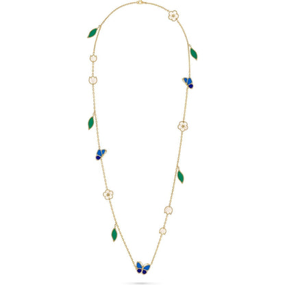 [Royal Jewellery]LUCKY SPRING BUTTERFLY 15 FLOWER NECKLACE