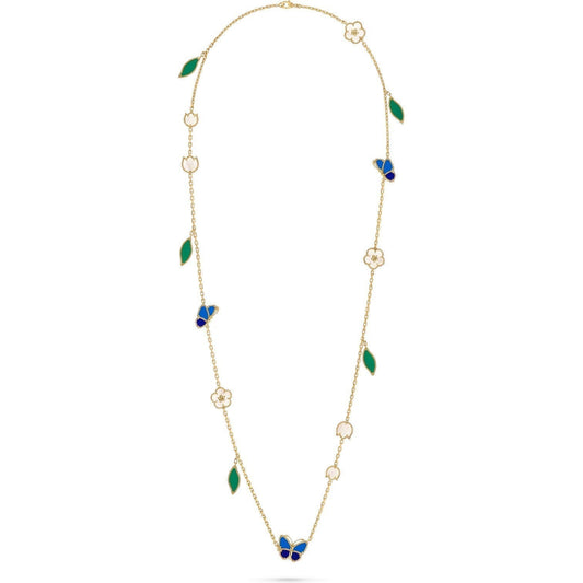 [Royal Jewellery]LUCKY SPRING BUTTERFLY 15 FLOWER NECKLACE