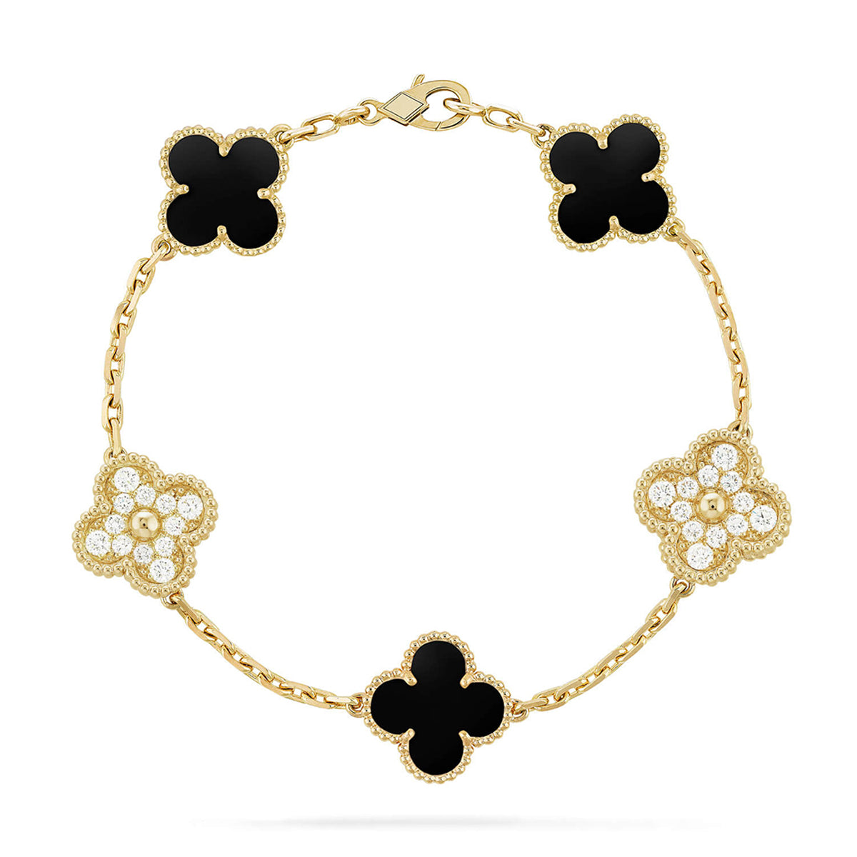 [Royal]Clover 5 Motifs  Duo Bracelet Stack Set