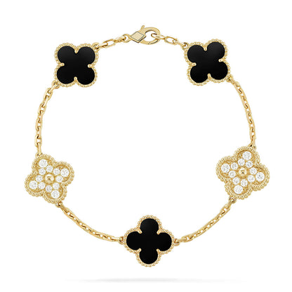 [Royal]Clover 5 Motifs  Duo Bracelet Stack Set