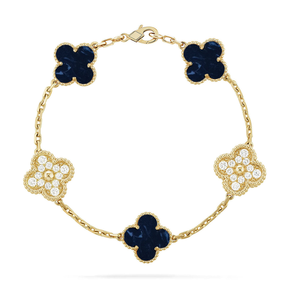 [Royal Jewellery]CLOVER 5 MOTIF PIETERSITE BRACELET COLLECTION