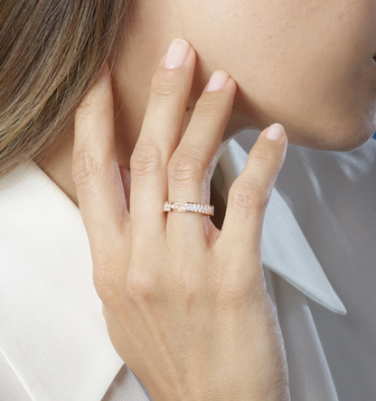 [Royal Jewellery]ALLIANCE LIENS VIDENCE PAVED DIAMOND 4MM RING