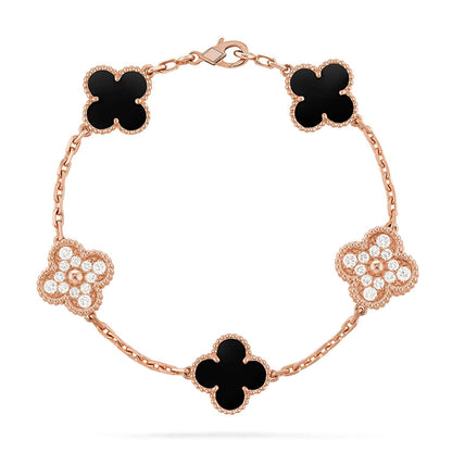 [Royal Jewellery] CLOVER 5 MOTIF ONYXS BRACELET COLLECTION
