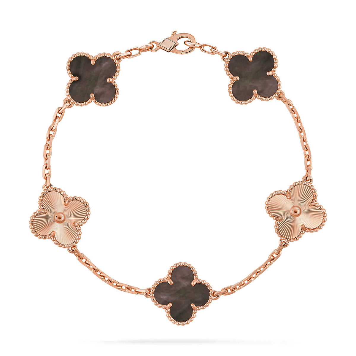 [Royal Jewellery] CLOVER 5 MOTIF GRAY MOP BRACELET COLLECTION