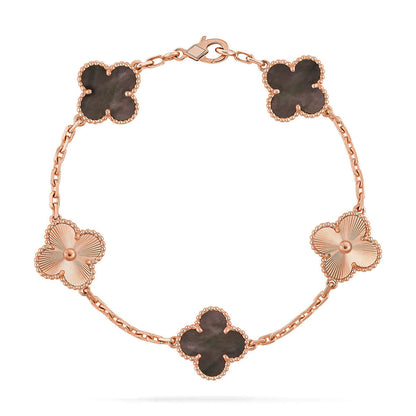[Royal Jewellery] CLOVER 5 MOTIF GRAY MOP BRACELET COLLECTION