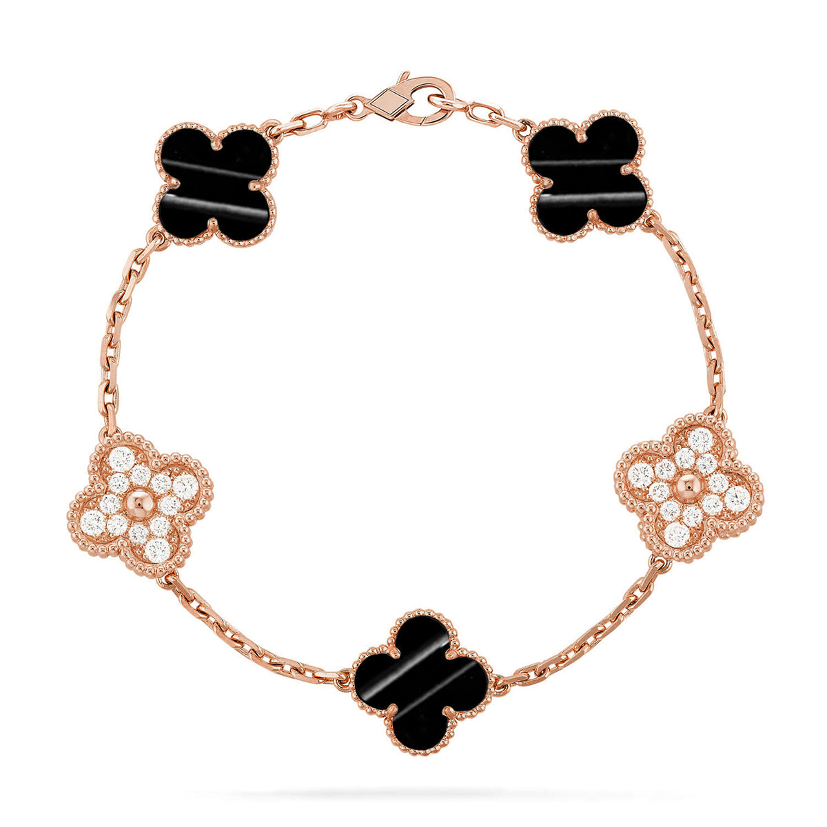 [Royal Jewellery] CLOVER 5 MOTIF PULSAR STONE BRACELET COLLECTION