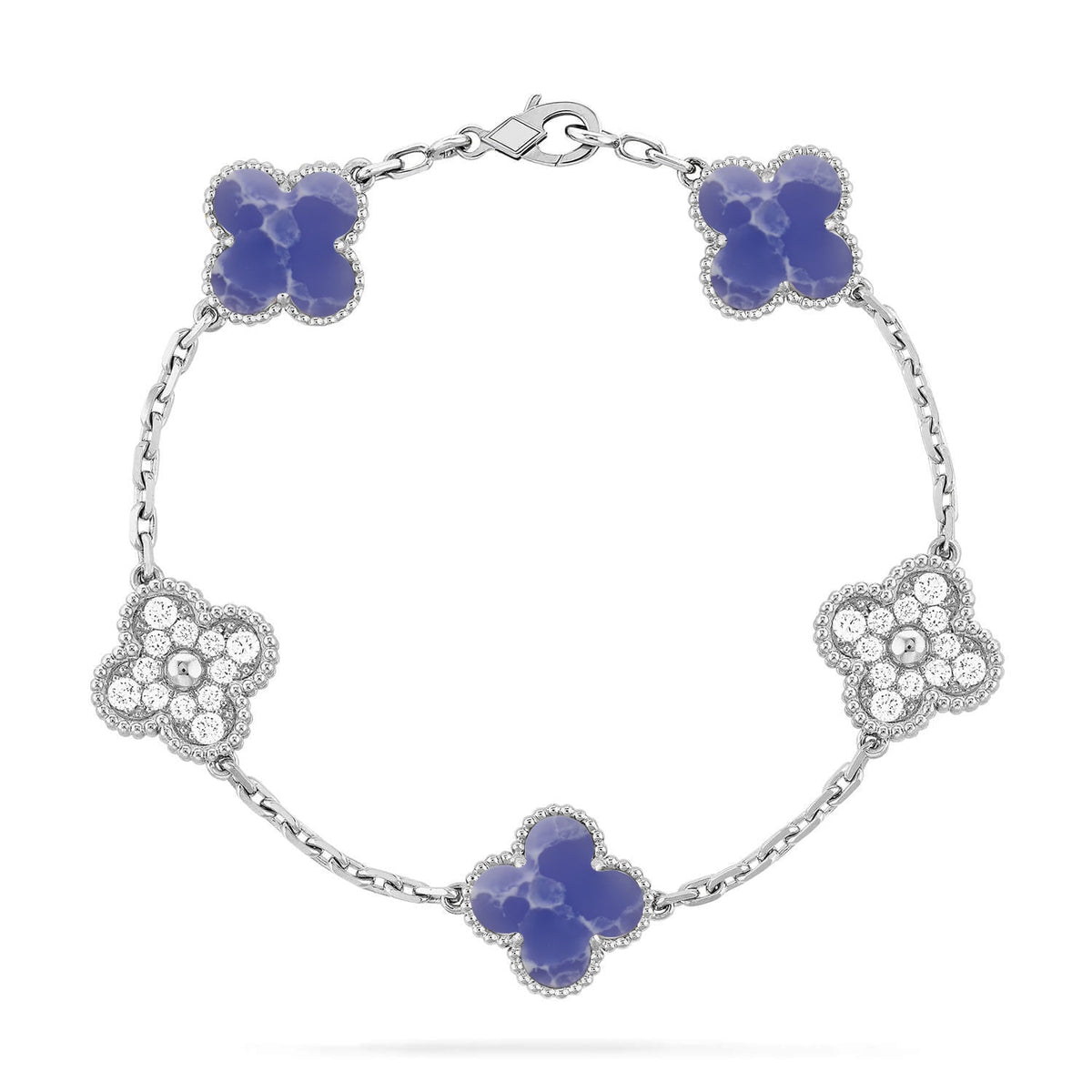 [Royal Jewellery]CLOVER 5 MOTIF BLUE VEINS BRACELET COLLECTION