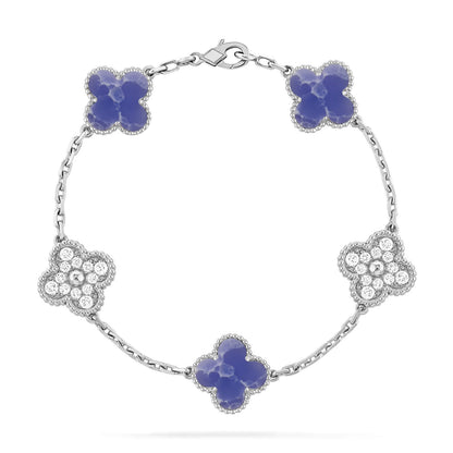 [Royal Jewellery]CLOVER 5 MOTIF BLUE VEINS BRACELET COLLECTION