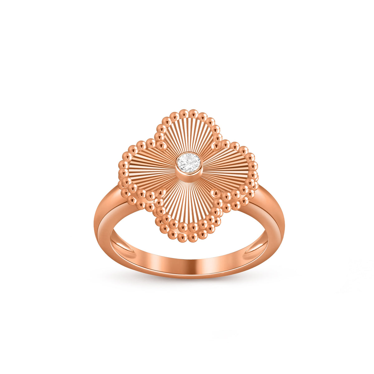 [Royal]CLOVER DIAMOND RING ROSE GOLD COLLECTION