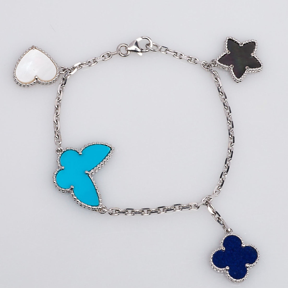 [Royal Jewellery]LUCKY SPRING SILVER BRACELET 4 MOTIF
