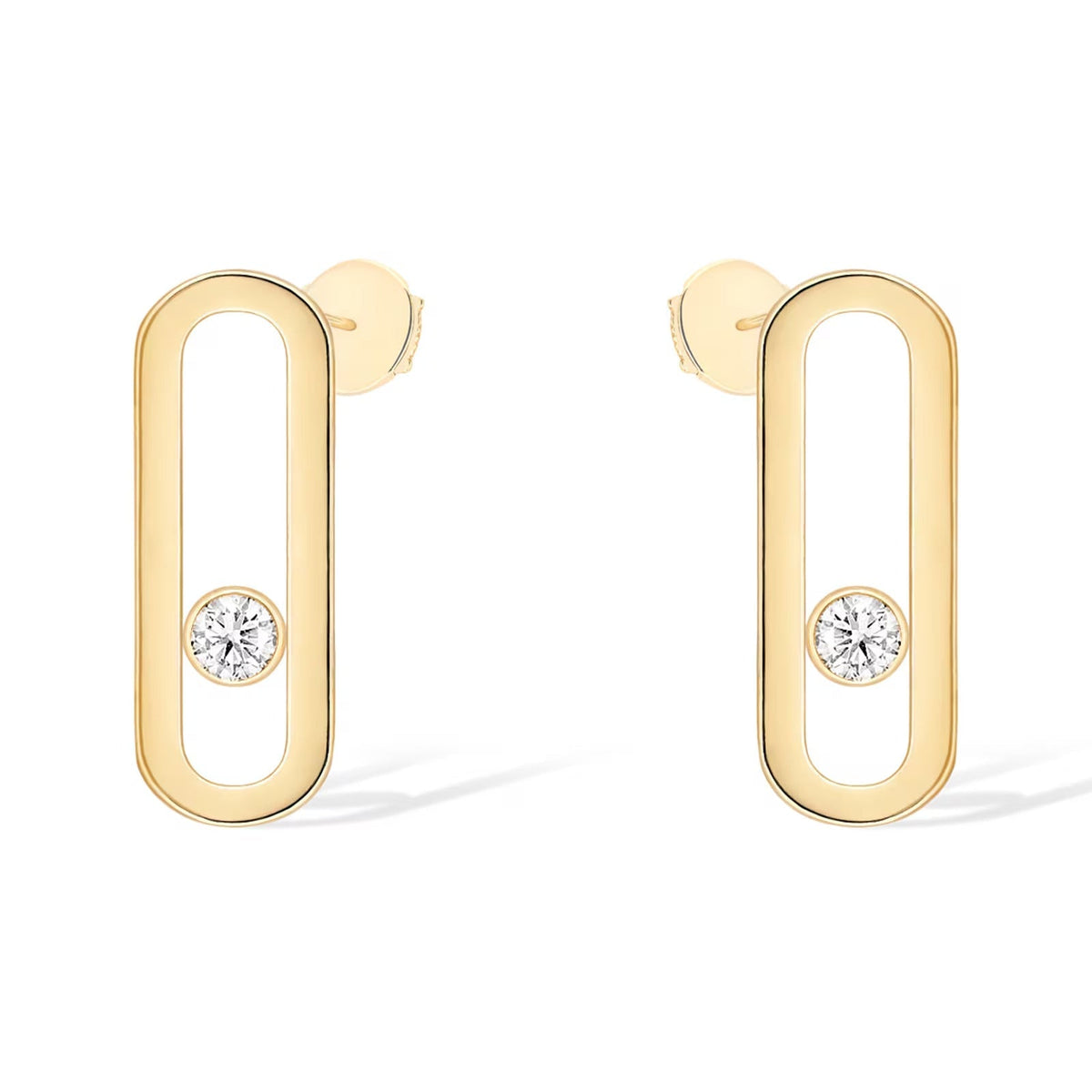 [Royal]MOVE UNO SMALL 1 DIAMOND EARRINGS