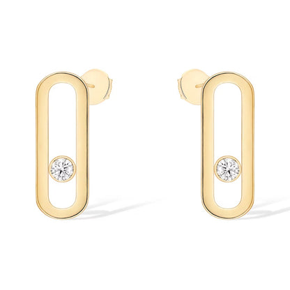 [Royal]MOVE UNO SMALL 1 DIAMOND EARRINGS