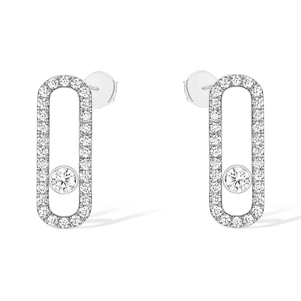[Royal]MOVE UNO STUD DIAMOND PAVED EARRINGS