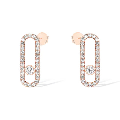 [Royal]MOVE UNO STUD DIAMOND PAVED EARRINGS