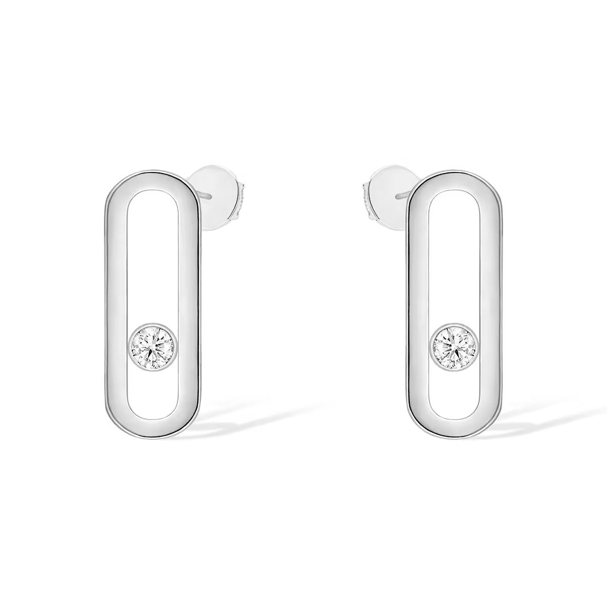 [Royal]MOVE UNO SMALL 1 DIAMOND EARRINGS