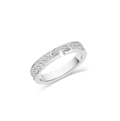 [Royal Jewellery]ALLIANCE LIENS VIDENCE PAVED DIAMOND 4MM RING