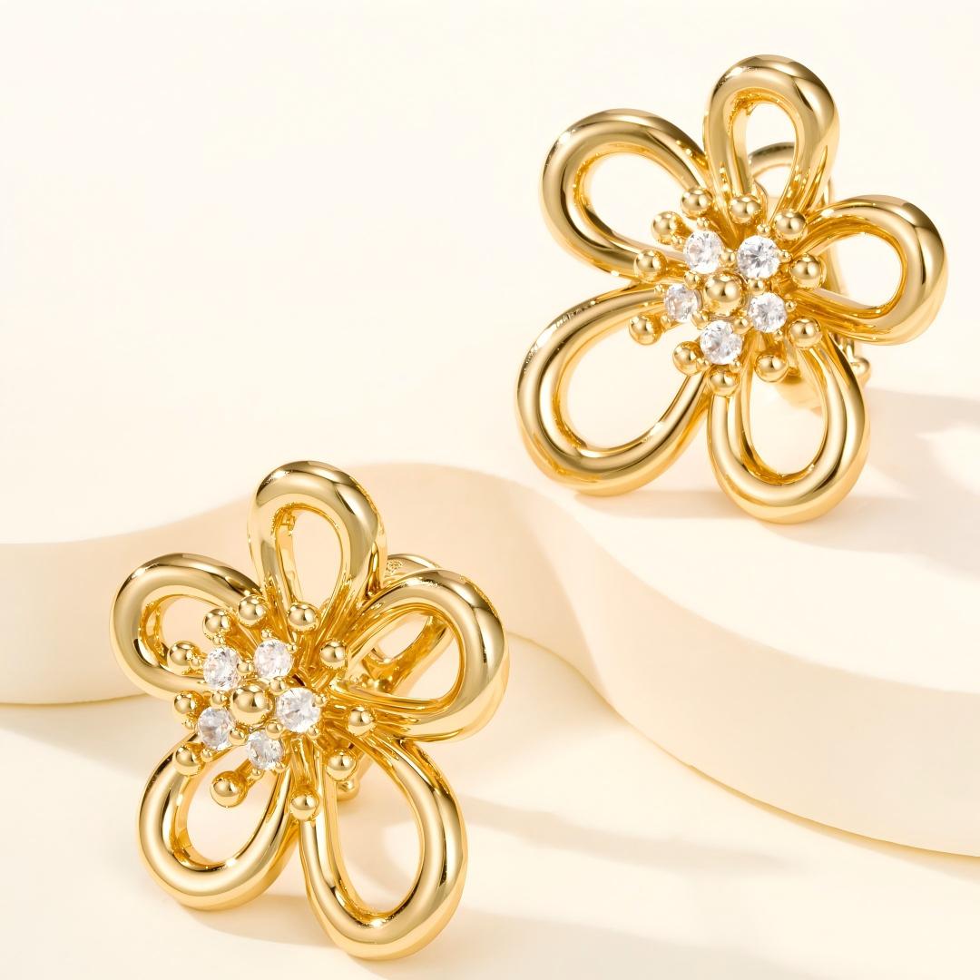 [Royal] FLOWERLACE EARRING 5 DIAMONDS