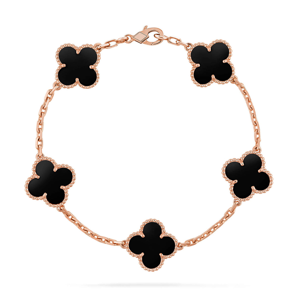 [Royal Jewellery] CLOVER 5 MOTIF ONYXS BRACELET COLLECTION