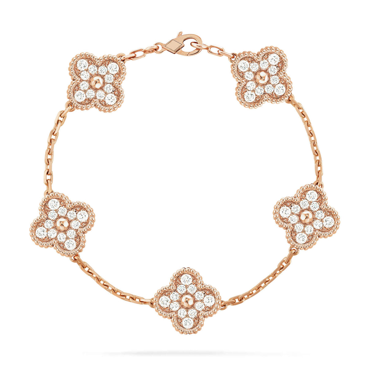 [Royal Jewellery] CLOVER 5 MOTIF FULL DIAMOND BRACELET COLLECTION