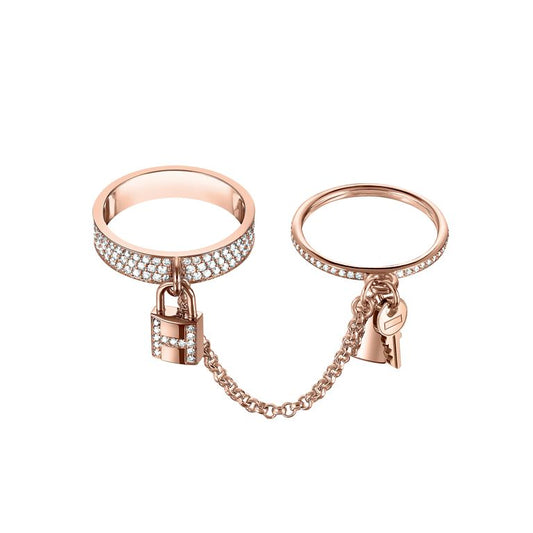 [Royal Jewellery]HM KELLY CLOCHETTE DOUBLE RING IN  WITH DIAMONDS