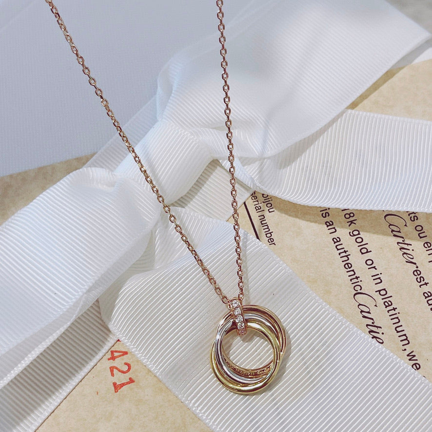 [Royal Jewellery]TRINITY NECKLACE GOLD  DIAMONDS