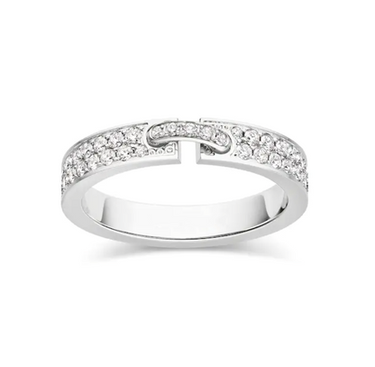 [Royal Jewellery]ALLIANCE LIENS VIDENCE PAVED DIAMOND 4MM RING