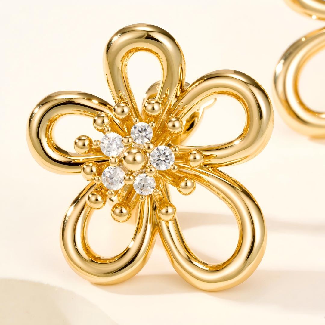 [Royal] FLOWERLACE EARRING 5 DIAMONDS