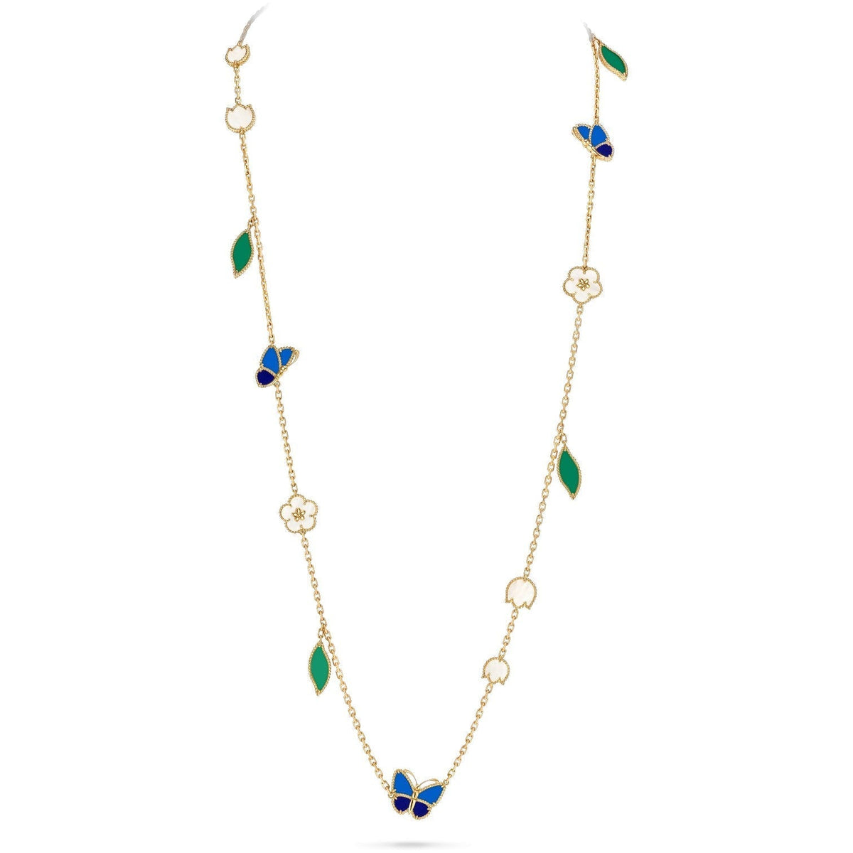[Royal Jewellery]LUCKY SPRING BUTTERFLY 15 FLOWER NECKLACE