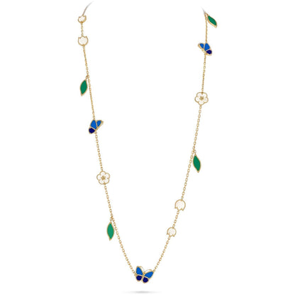 [Royal Jewellery]LUCKY SPRING BUTTERFLY 15 FLOWER NECKLACE