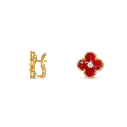 [Royal]CLOVER 15MM MOP DIAMOND EARRINGS COLLECTION