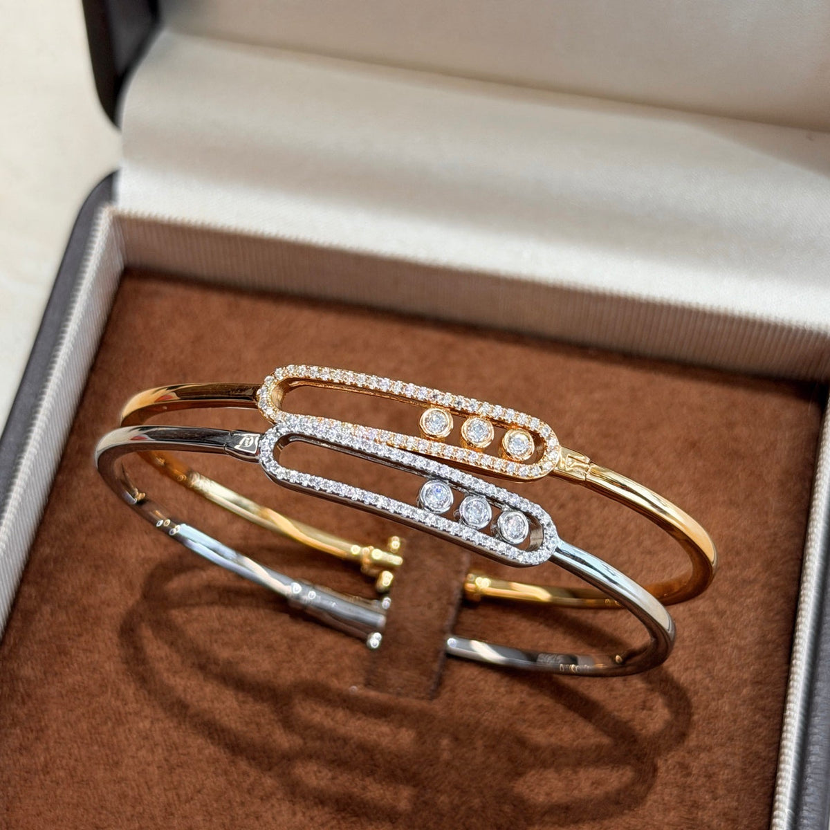[Royal Jewellery]Move Pavé Diamond Bangle Bracelet M
