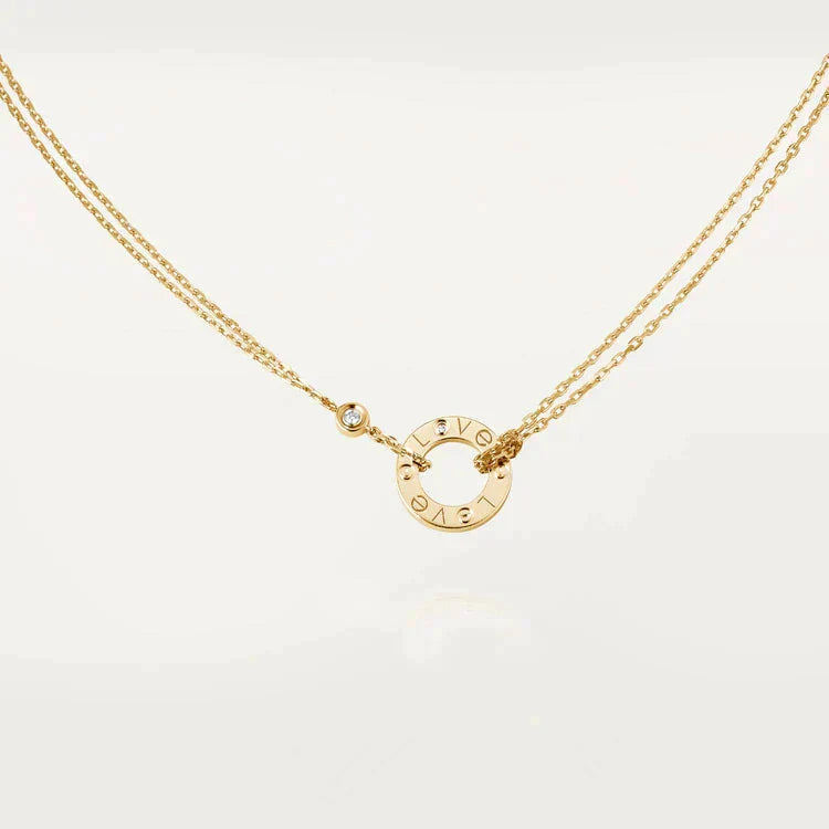 [Royal Jewellery]LOVE NECKLACE 16MM 2 DIAMONDS