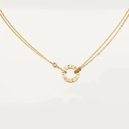 [Royal Jewellery]LOVE NECKLACE 16MM 2 DIAMONDS