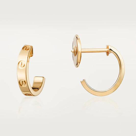 [Royal Jewellery]LOVE EARRINGS 2.65MM PINK GOLD
