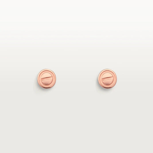 [Royal Jewellery]LOVE EARRINGS PINK GOLD 10MM