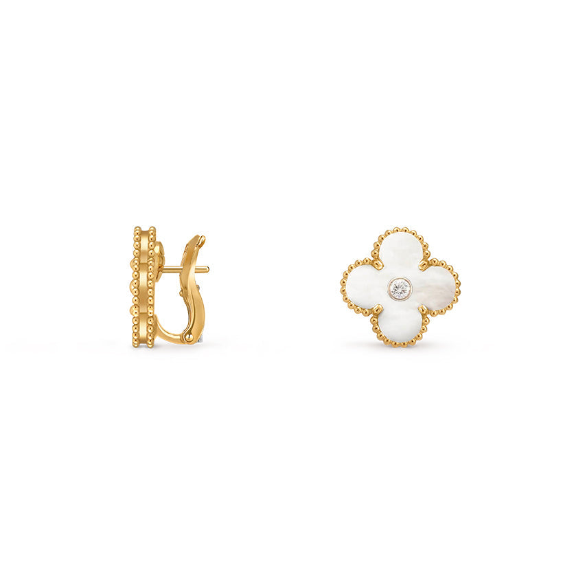 [Royal]CLOVER 15MM MOP DIAMOND EARRINGS COLLECTION
