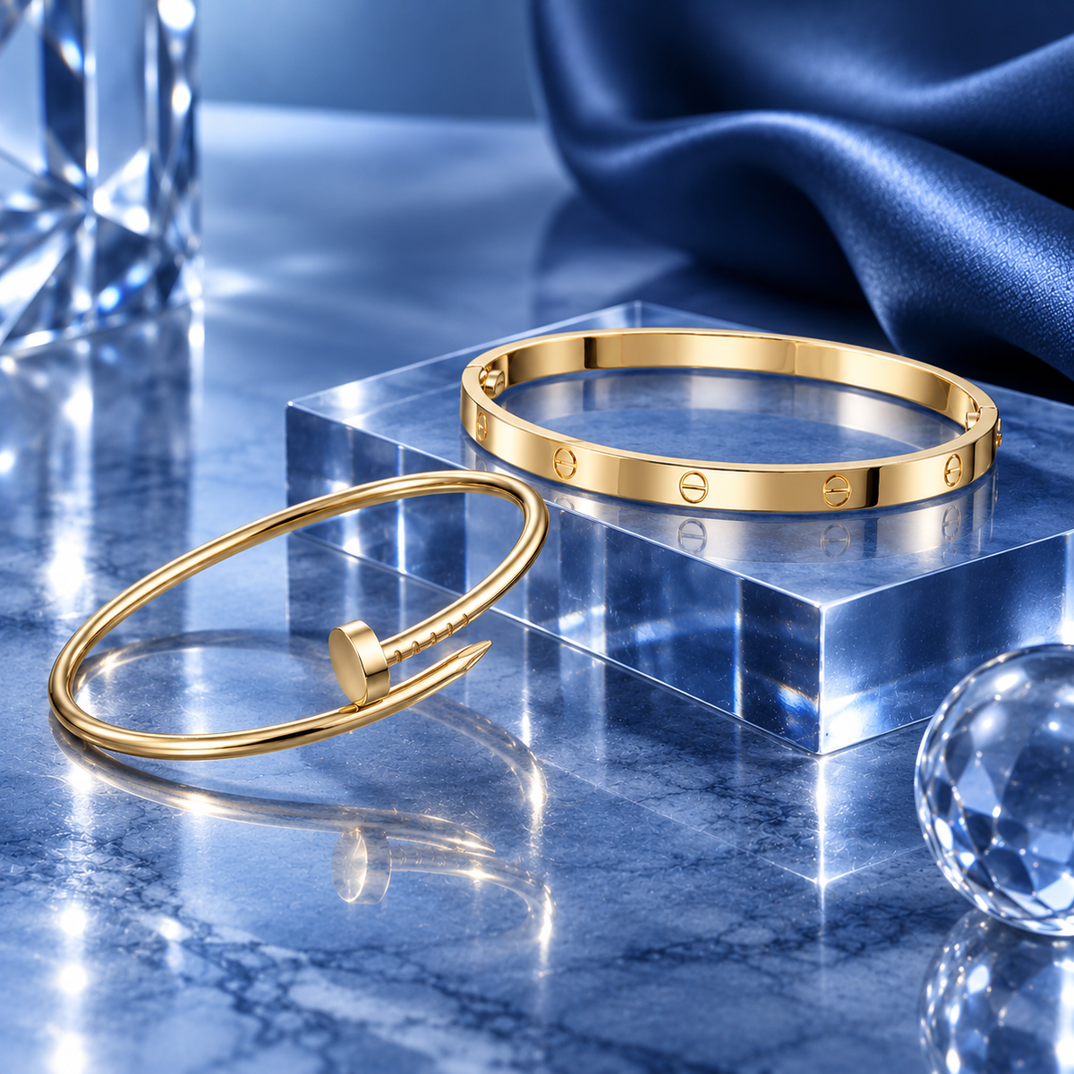 [Royal] LOVE & JUSTE Classic Bracelet Stack Set