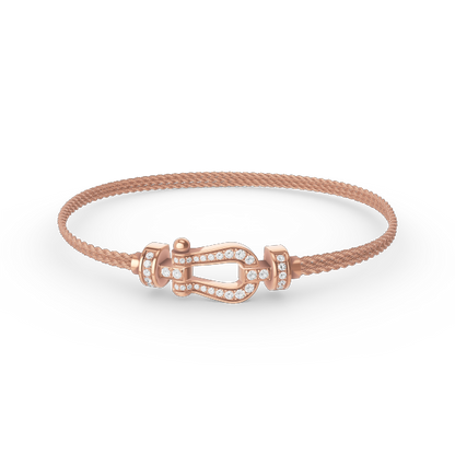 [Royal Jewellery]FORCE SMALL HORSESHOE  DIAMOND CHAIN ROPE BRACELET