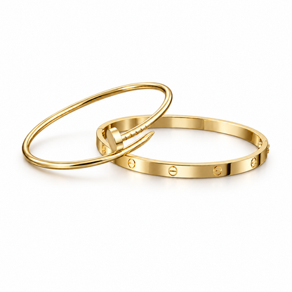 [Royal] LOVE & JUSTE Classic Bracelet Stack Set