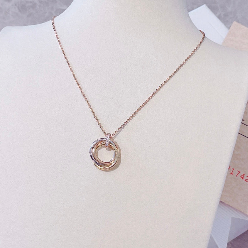 [Royal Jewellery]TRINITY NECKLACE GOLD  DIAMONDS