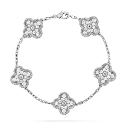 [Royal Jewellery] CLOVER 5 MOTIF FULL DIAMOND BRACELET COLLECTION