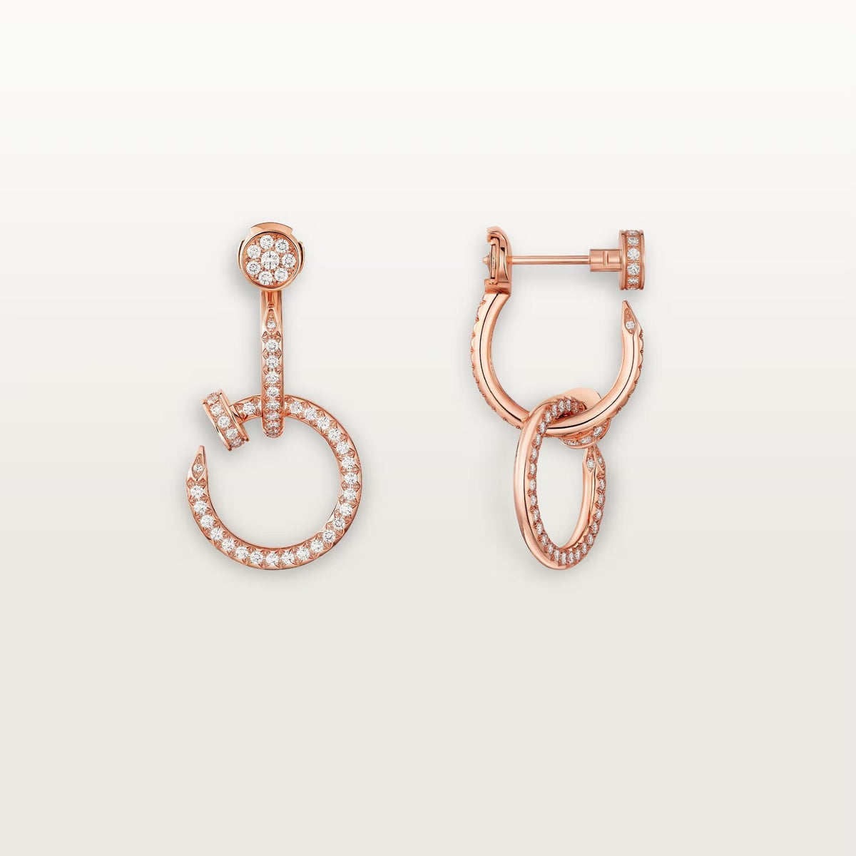 [Royal] JUSTE FULL DIAMOND DOUBLE EARRINGS